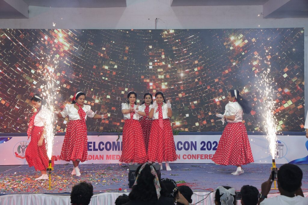 Stage performance during medical conference – best corporate cultural event planner in Hyderabad.